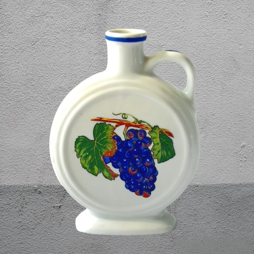 Reutter Porzellan Jug Germany Vintage Epcot Wine Bottle Hand Painted Label